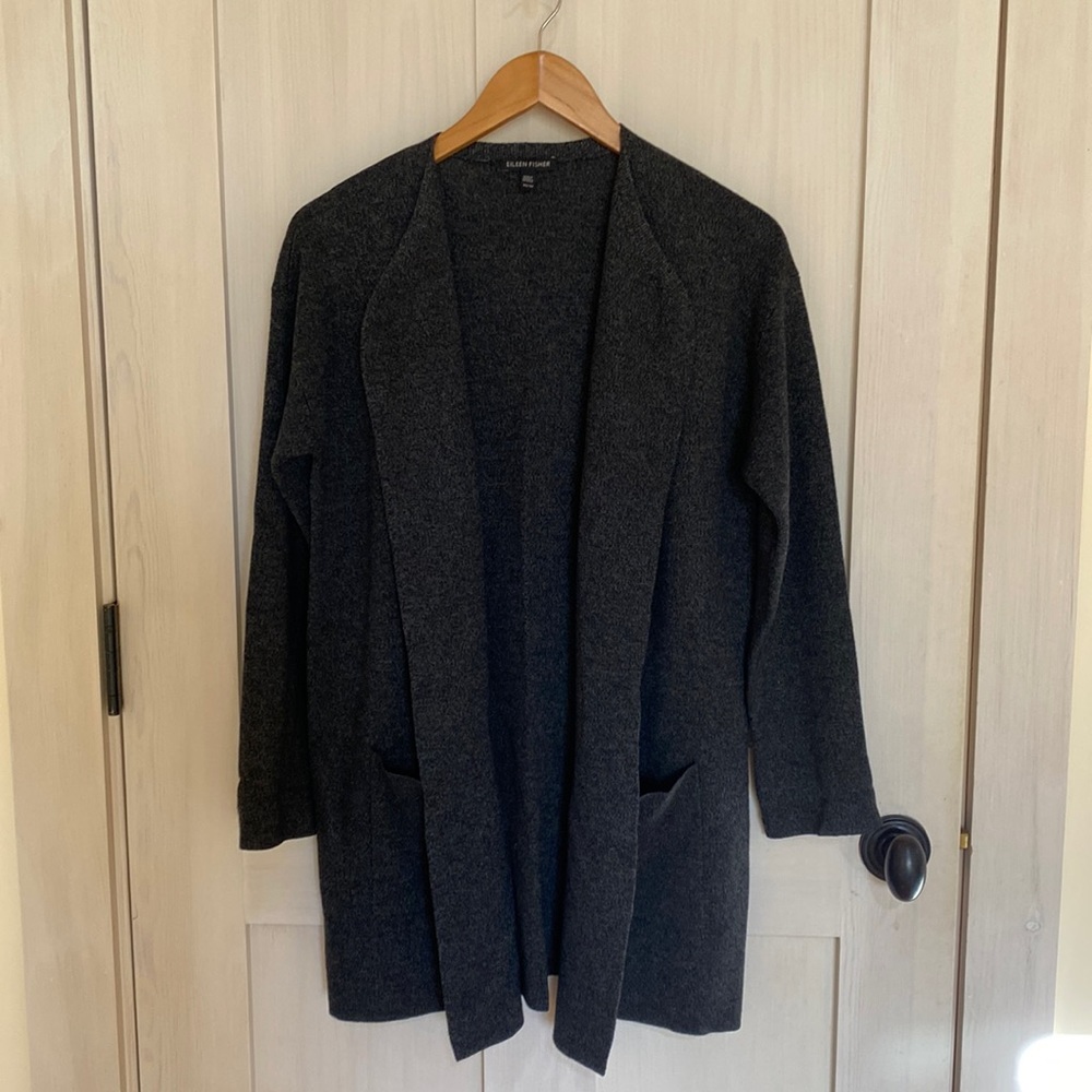 Eileen Fisher Grey Cardigan/jacket size xs